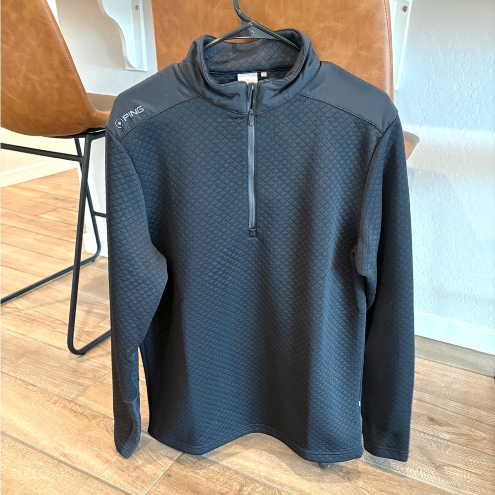 Ping Men's Black Zip Up Jacket Size Large